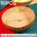 Forro de Papel para AirFryer - 50/100 Peças