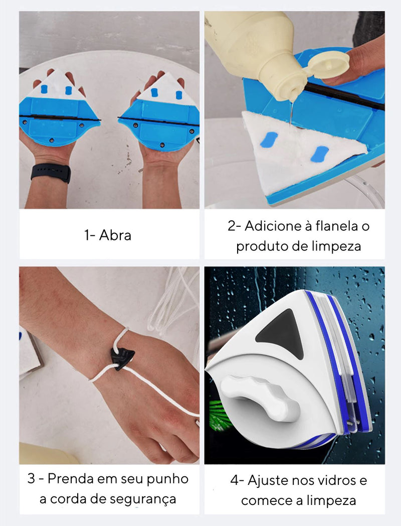 Limpador De Vidros MagnéticoD - Stick&Go