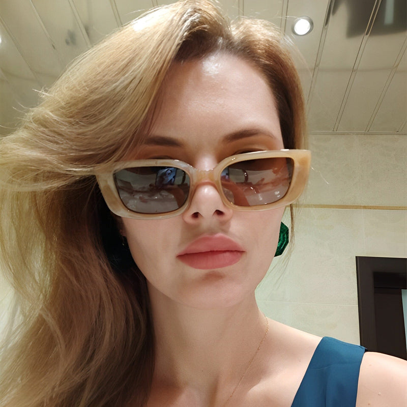 Óculos de Sol Feminino Vintage Retangular - Virgínia - Proteção UV400