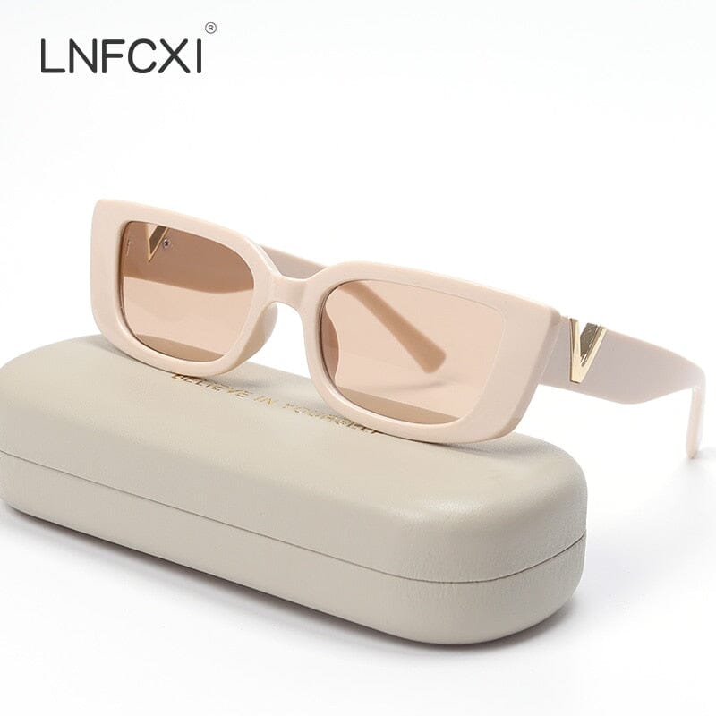 Óculos de Sol Feminino Vintage Retangular - Virgínia - Proteção UV400